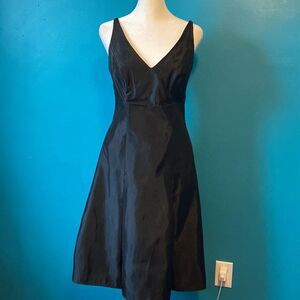 Jim Helm Occasions Black Satin Taffeta Sleeveless Dress Size 8